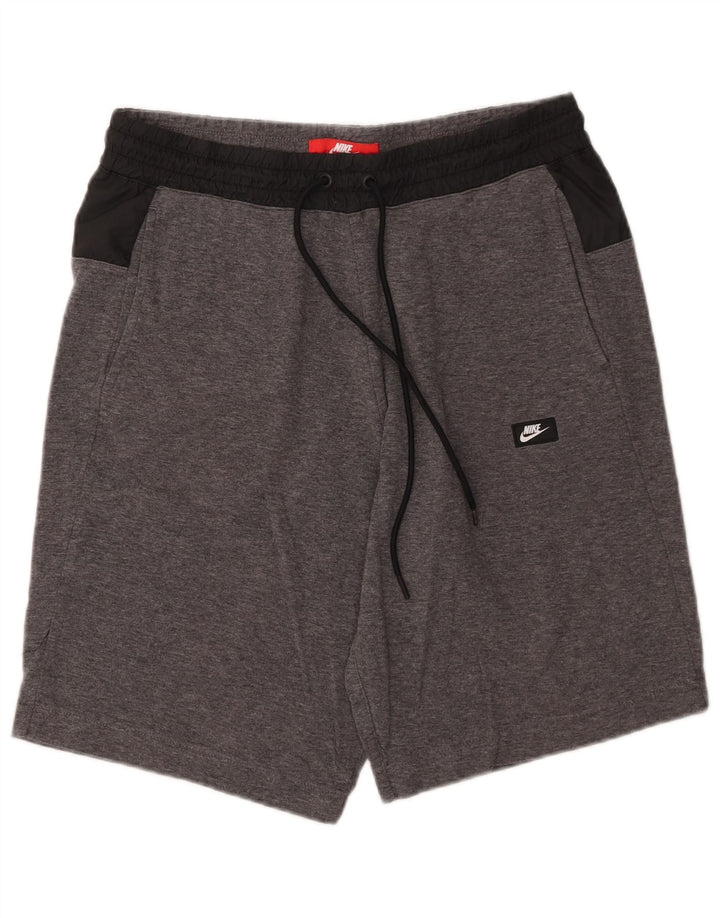 Męskie spodenki sportowe Nike, duże, szare, bawełniane w cętki