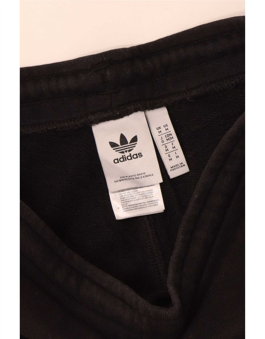 Męskie spodenki sportowe Adidas, średnie czarne, bawełniane