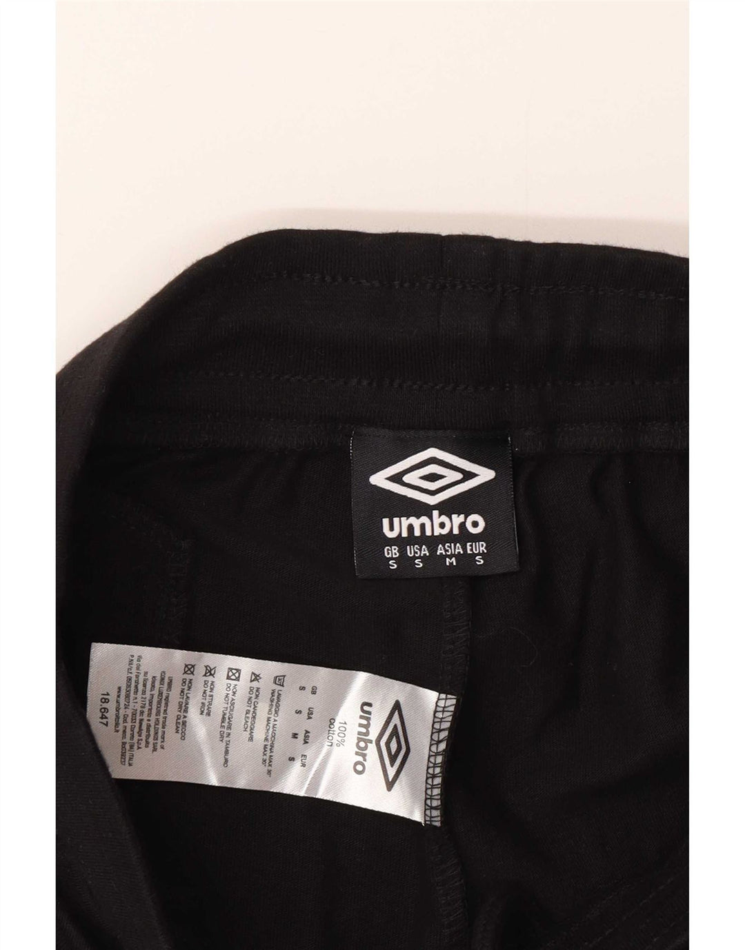 Męskie spodenki sportowe Umbro, małe, czarne, bawełniane