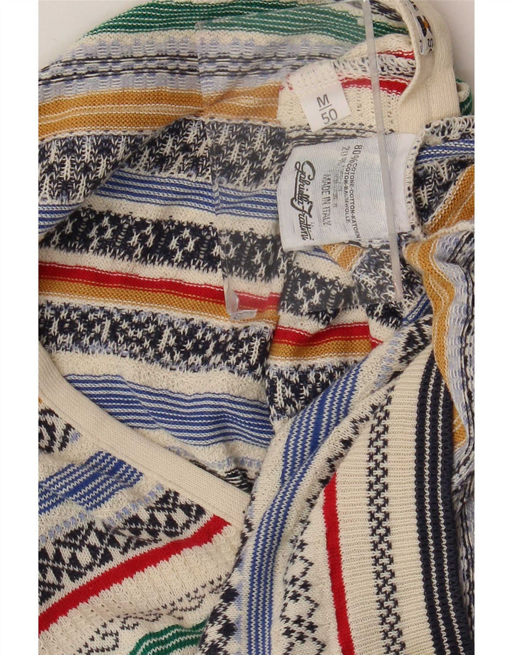 Gabriella Frattini Męski sweter rozpinany Średni wielokolorowy Fair Isle