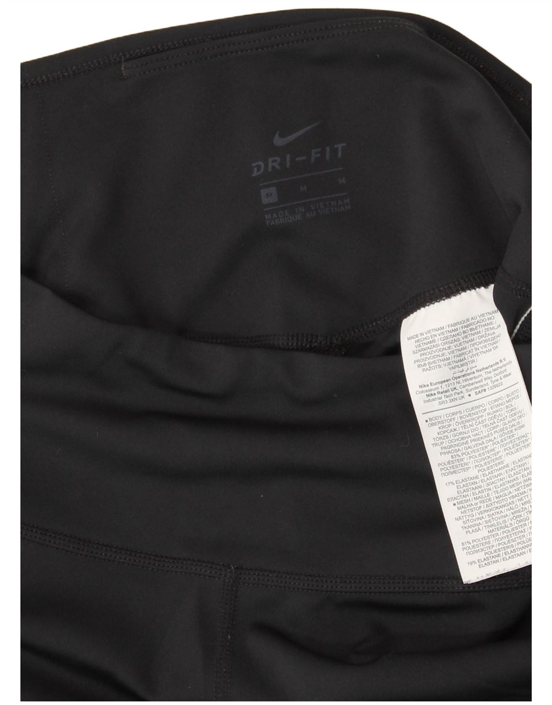 Damskie legginsy NIKE Dri Fit Graphic Capri UK 12, średni czarny, blok kolorów