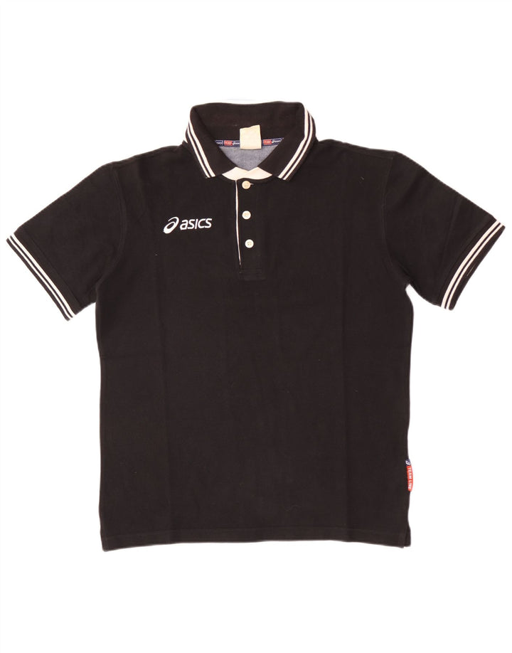 Męska koszulka polo do rugby Asics, mała czarna, bawełniana