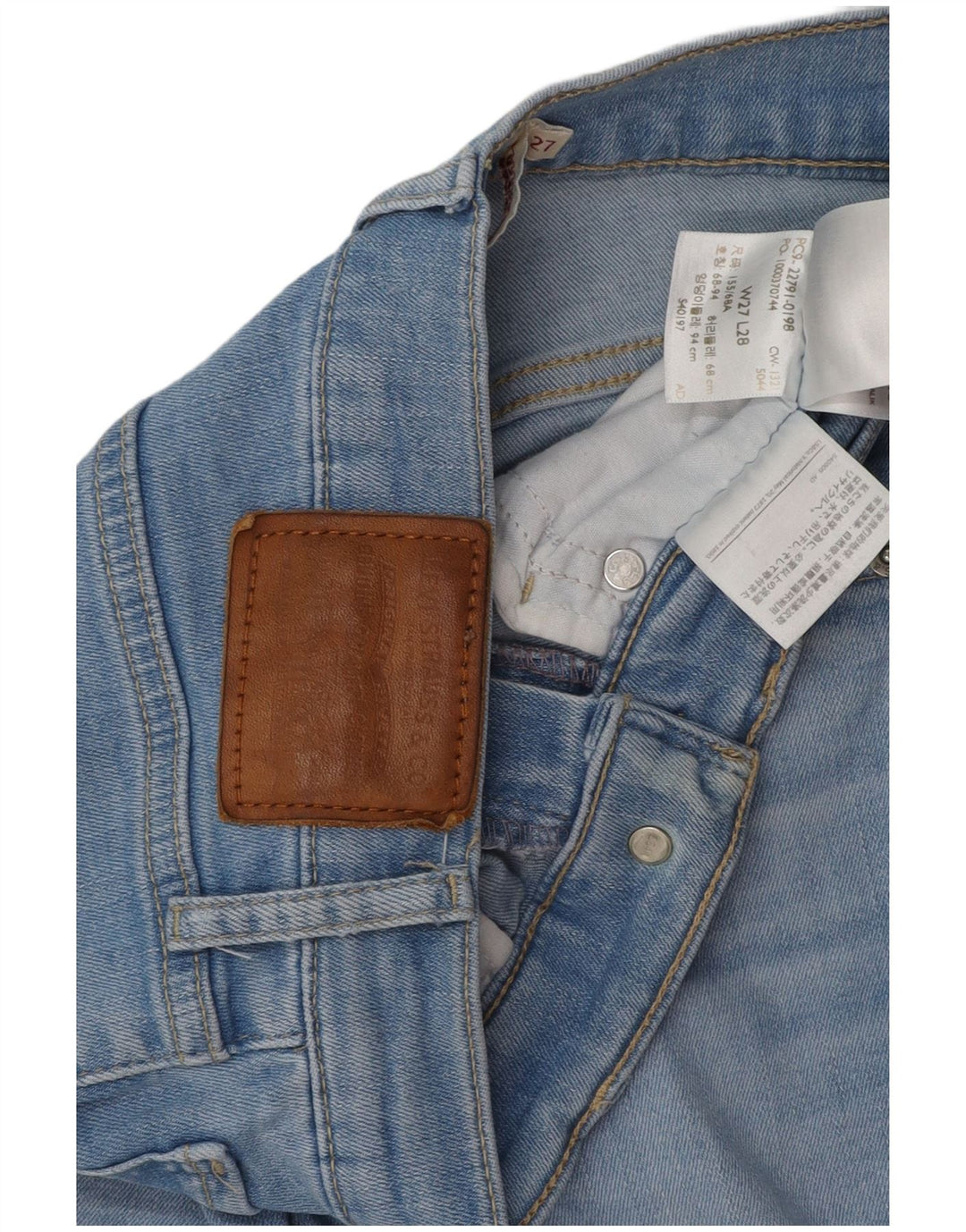 Damskie dżinsy LEVI'S Mile High Super Skinny W27 L28 Niebieskie bawełniane