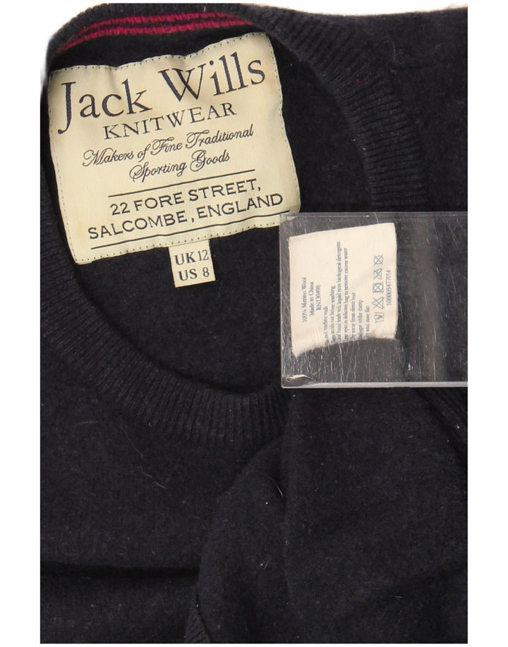 Sweter damski Jack Wills z okrągłym wycięciem pod szyją, UK 12, średni granatowy
