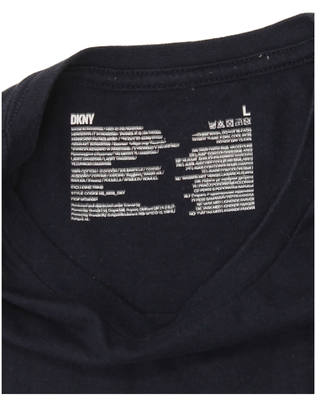 T-shirt męski Dkny, duży, granatowy, bawełniany