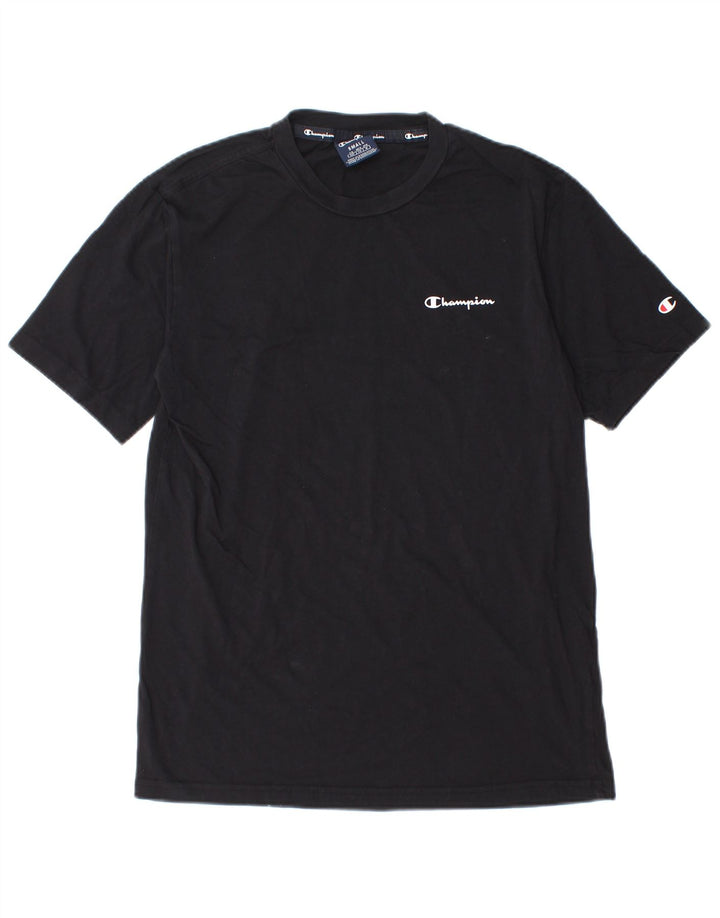 Męski T-shirt Champion z grafiką, mały, czarny, bawełniany