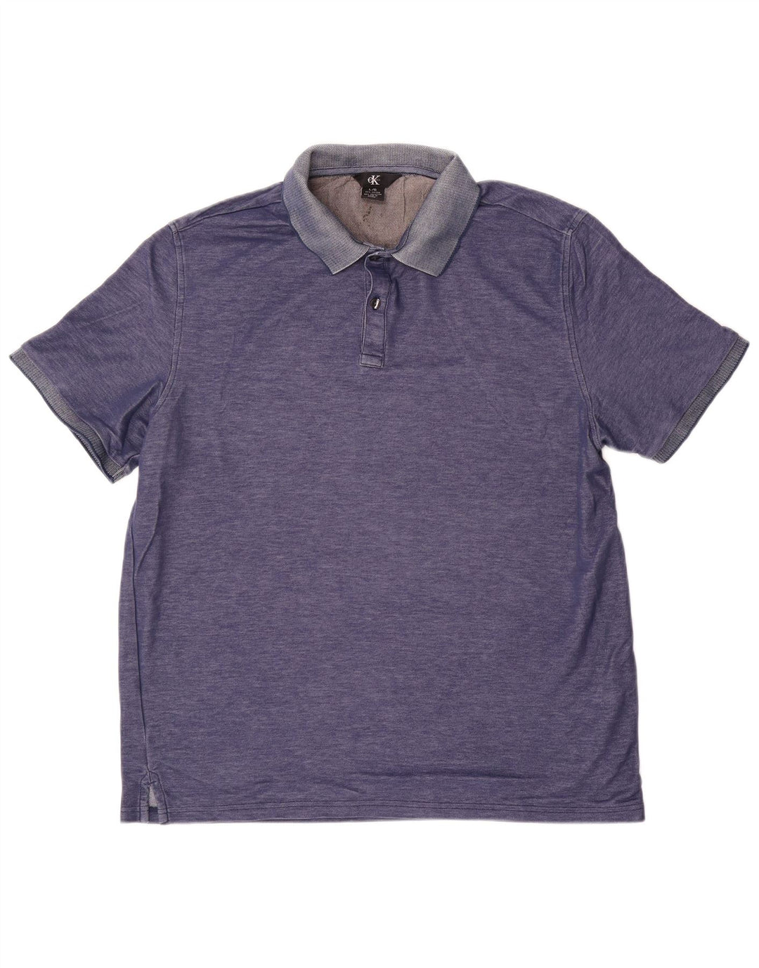 Męska koszulka polo CALVIN KLEIN, duża, niebieska, bawełniana