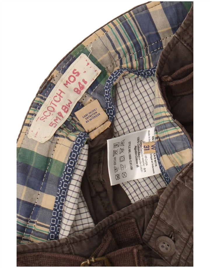 Męskie szorty cargo Scotch & Soda W31 Średniobrązowy, bawełniany