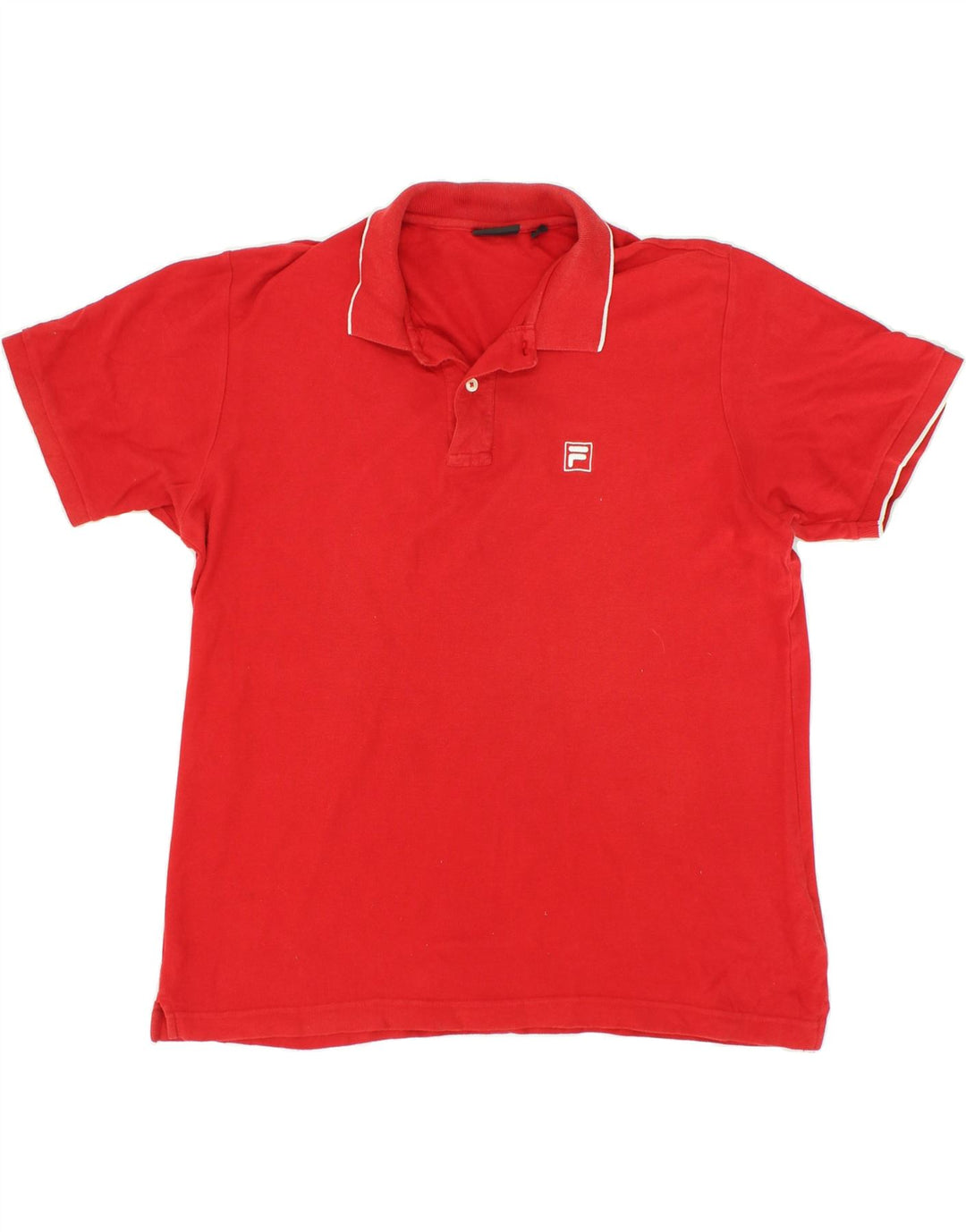 FILA Mens Polo Shirt Large Red Cotton Vintage Fila and Second-Hand Fila from Messina Hembry 