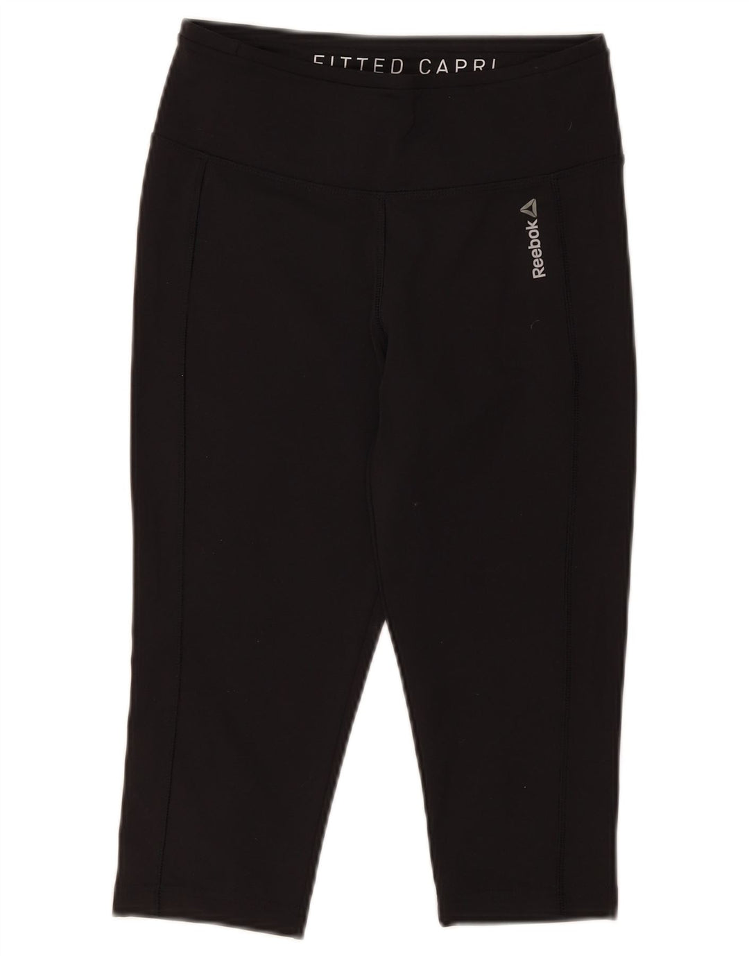 Damskie legginsy Reebok Capri UK 8/10, małe, czarne, poliestrowe