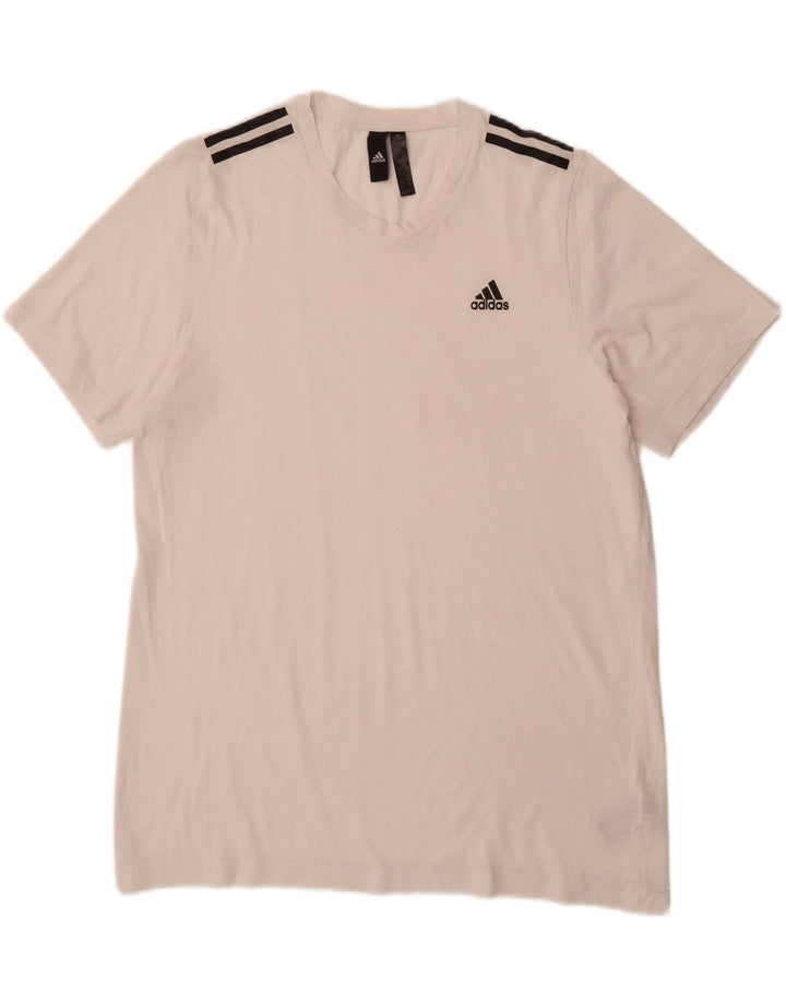 ADIDAS Mens T-Shirt Top Large White Cotton Vintage Adidas and Second-Hand Adidas from Messina Hembry 
