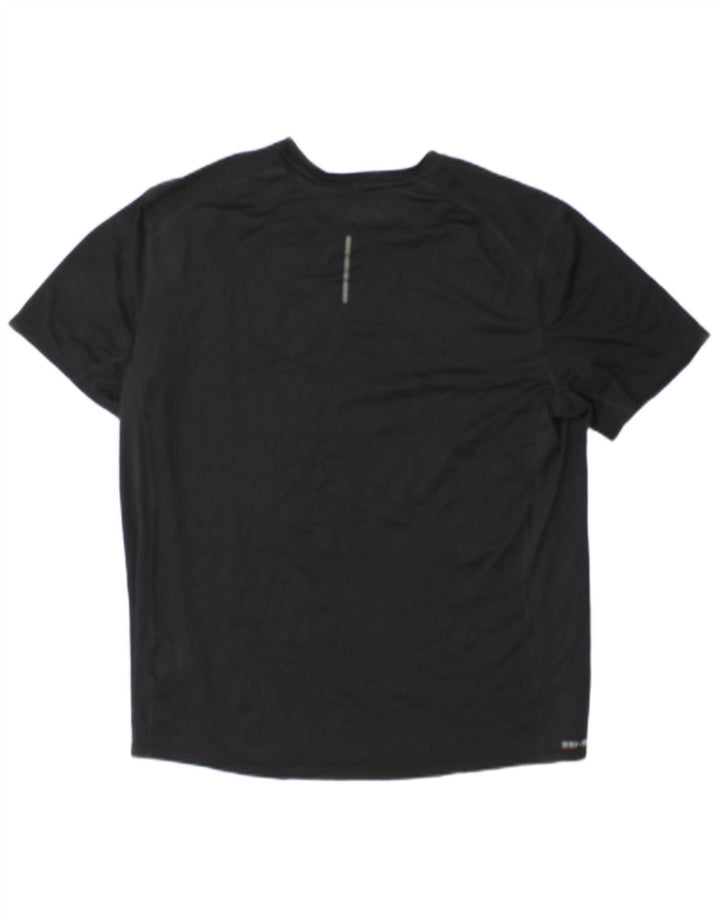 Męski T-shirt Nike Dri Fit, duży, czarny, poliestrowy