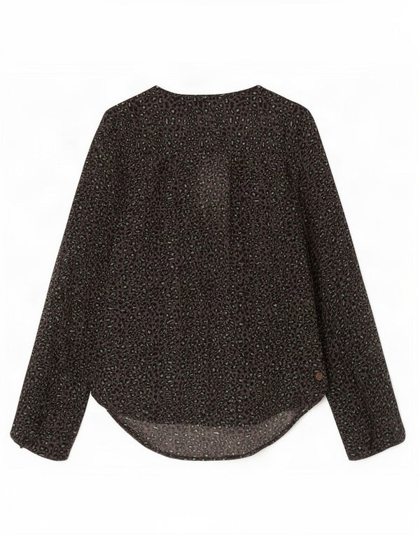 Damska bluzka Maison Scotch Top UK 10 z małym fioletowym nadrukiem zwierzęcym