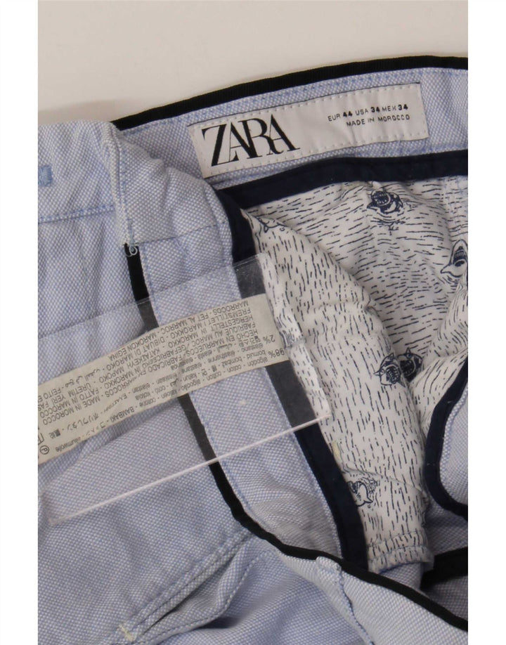 Męskie spodenki chino Zara EU 44 Large W34, niebieska bawełna