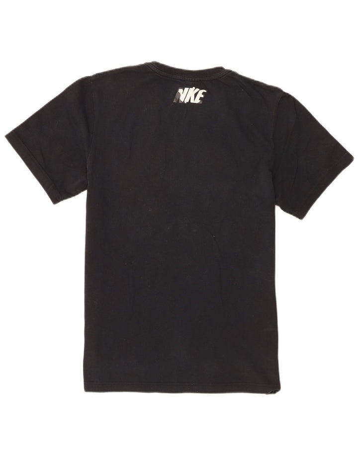 Męski T-shirt z grafiką Nike, średni czarny, bawełniany