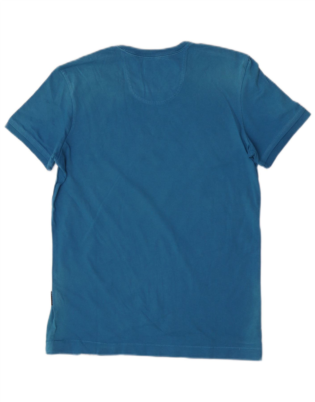 Męski T-shirt z grafiką Sisley, mały, niebieski, bawełniany