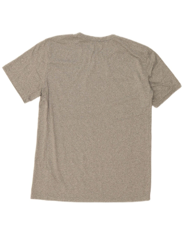 Męski T-shirt z grafiką Nike Dri Fit, średni szary poliester