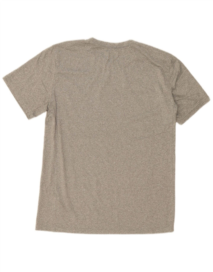 Męski T-shirt z grafiką Nike Dri Fit, średni szary poliester