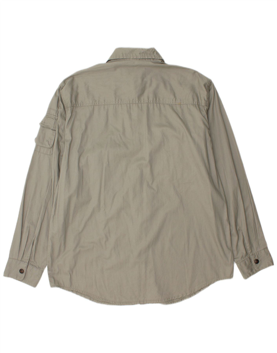 Męska koszula wojskowa w stylu vintage, duża, bawełniana w kolorze khaki