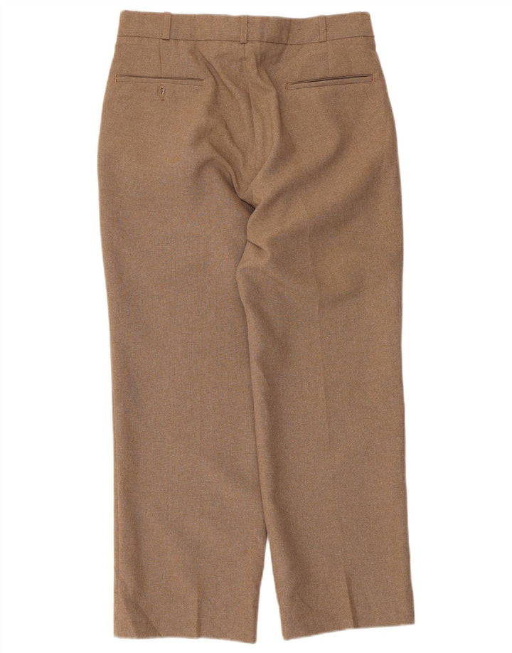 Damskie spodnie garniturowe Farah Straight Pegged W32 L26 Beżowy poliester
