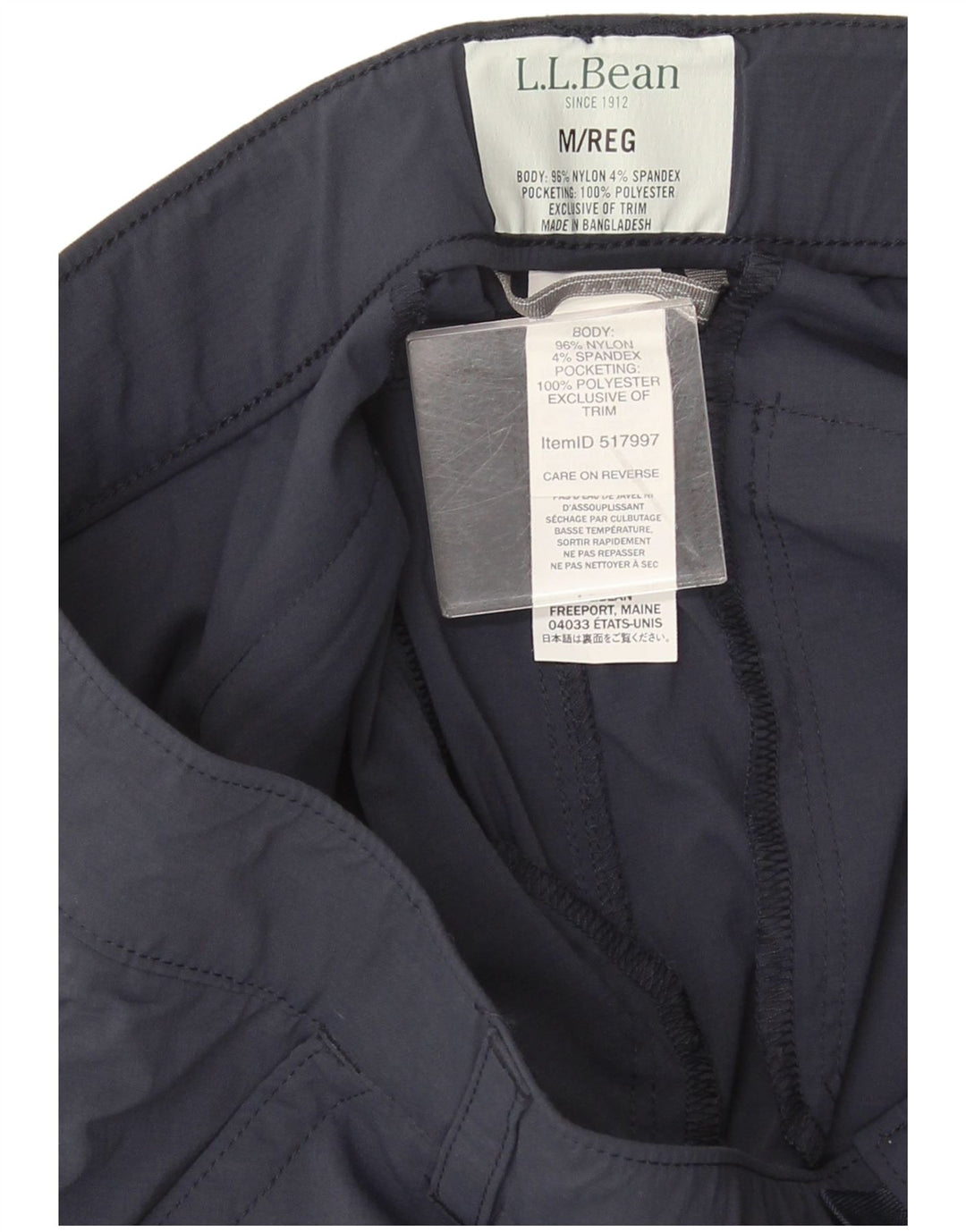 Męskie spodnie Cargo Capri L.L.Bean Medium W32 L22 Granatowy Nylon