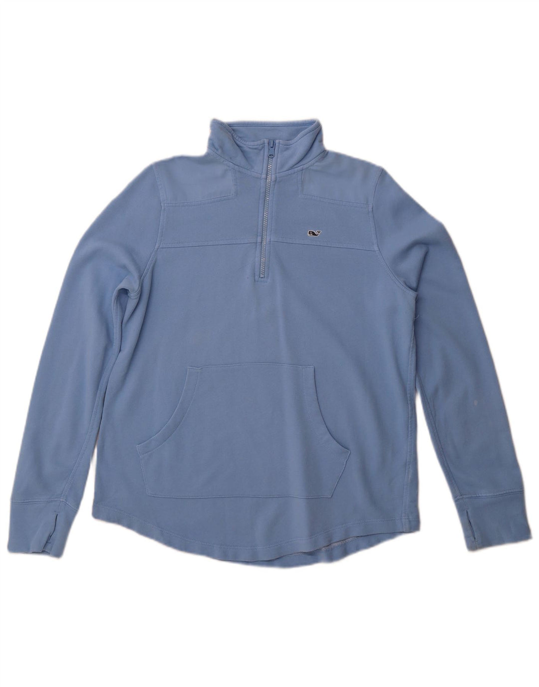 Damska bluza oversize Vineyard Vines z zamkiem błyskawicznym, UK 10, mała niebieska