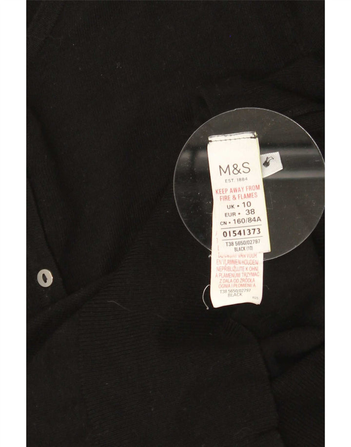 Marks & Spencer Damski sweter kardigan UK 10 Small, czarna wiskoza