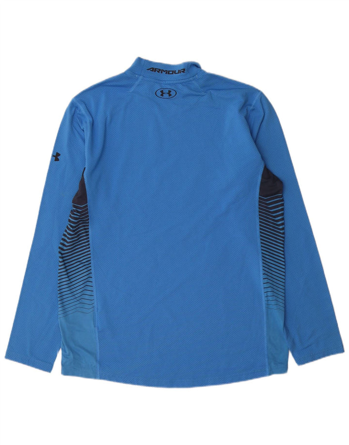 Under Armour Męski top z długim rękawem, duży, niebieski, poliestrowy
