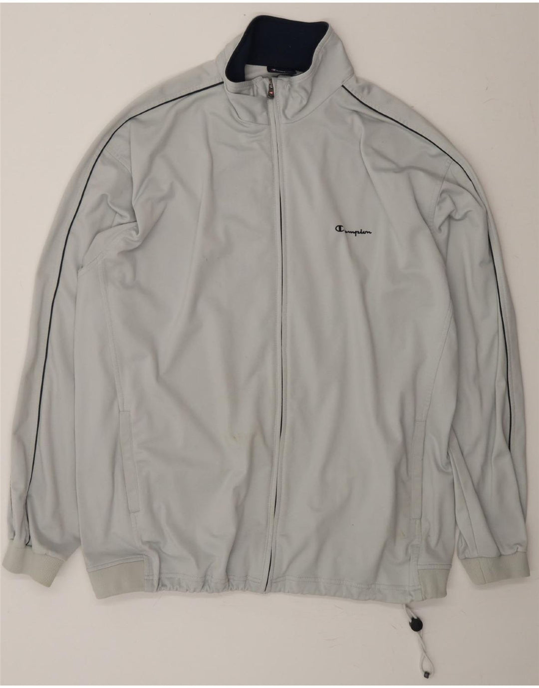 CHAMPION Mens Tracksuit Top Jacket 2XL Grey Polyester Vintage Champion and Second-Hand Champion from Messina Hembry 