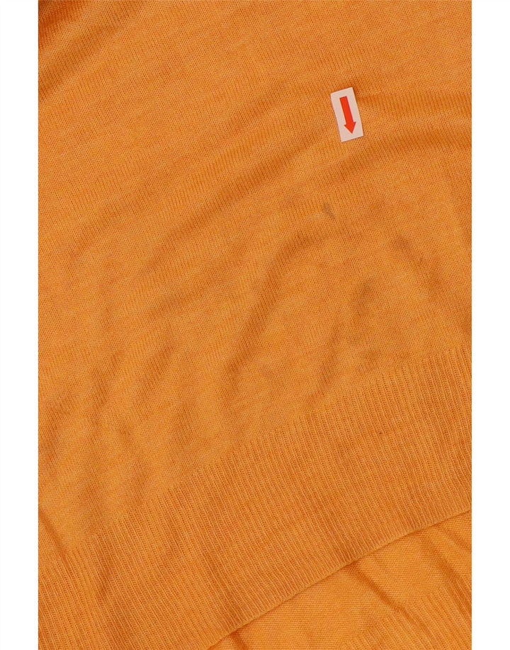 Damski sweter Zara z dekoltem w łódkę UK 12 Średni pomarańczowy wiskoza