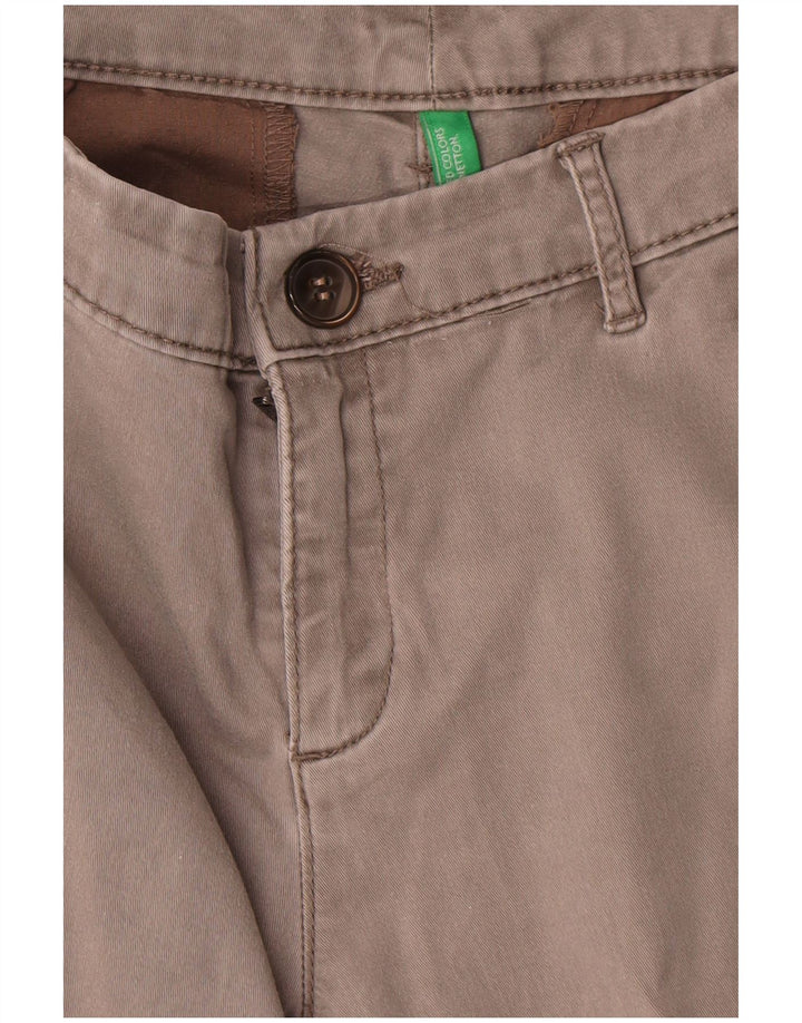 Spodnie damskie Benetton Straight Chino W30 L27 Szare
