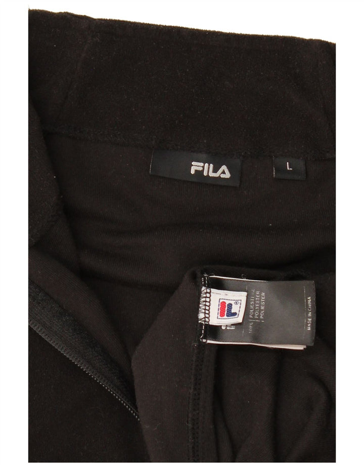 Damska kurtka polarowa Fila UK 16, duża, czarna, poliester