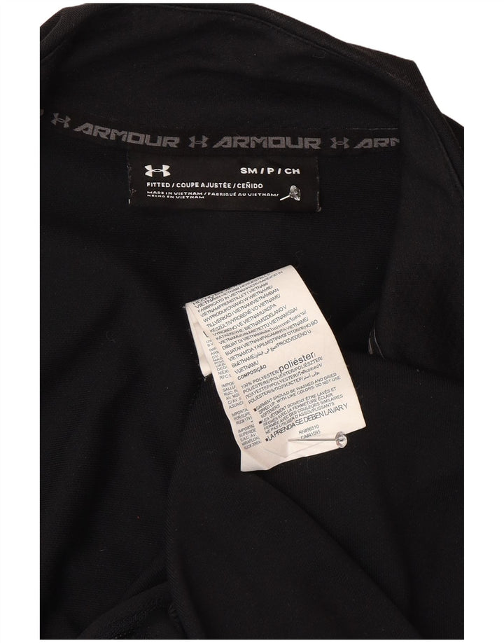 Męska dopasowana bluza dresowa Under Armour z grafiką, mała, czarna, poliestrowa