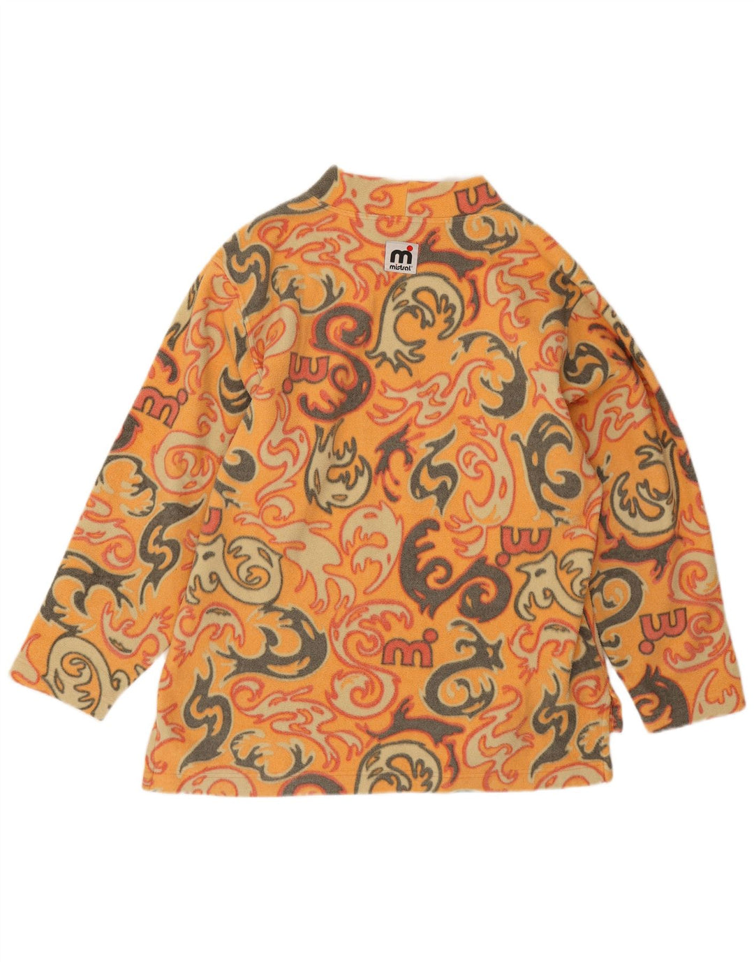 Męski sweter polarowy Mistral, duży, pomarańczowy paisley