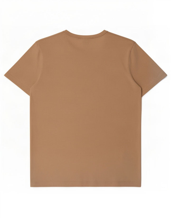 T-shirt męski Hugo Boss Top, średnio beżowy, bawełniany