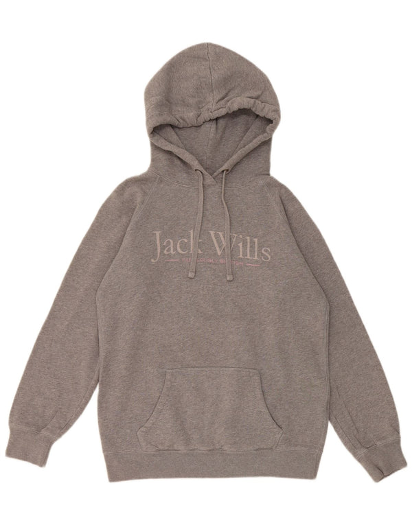Damski sweter Jack Wills z grafiką, oversize, UK 8, mały, szary, bawełniany