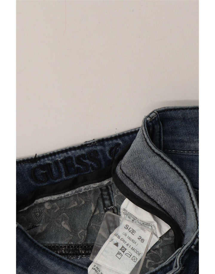 Guess Damskie Jeansy Slim W26 L34 Niebieskie Bawełniane