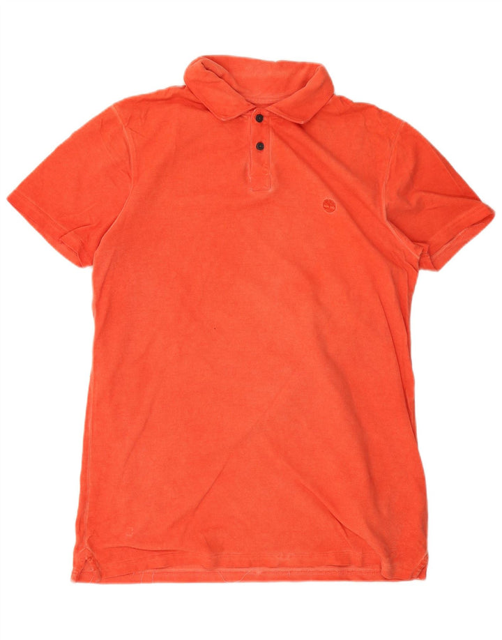Męska koszulka polo Timberland, średnia pomarańczowa bawełna