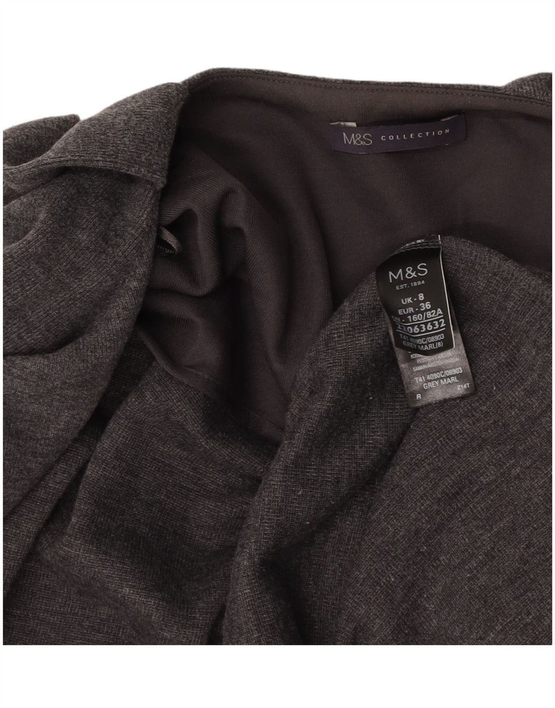 MARKS & SPENCER Damski sweter bez rękawów, UK 8, mały, szary