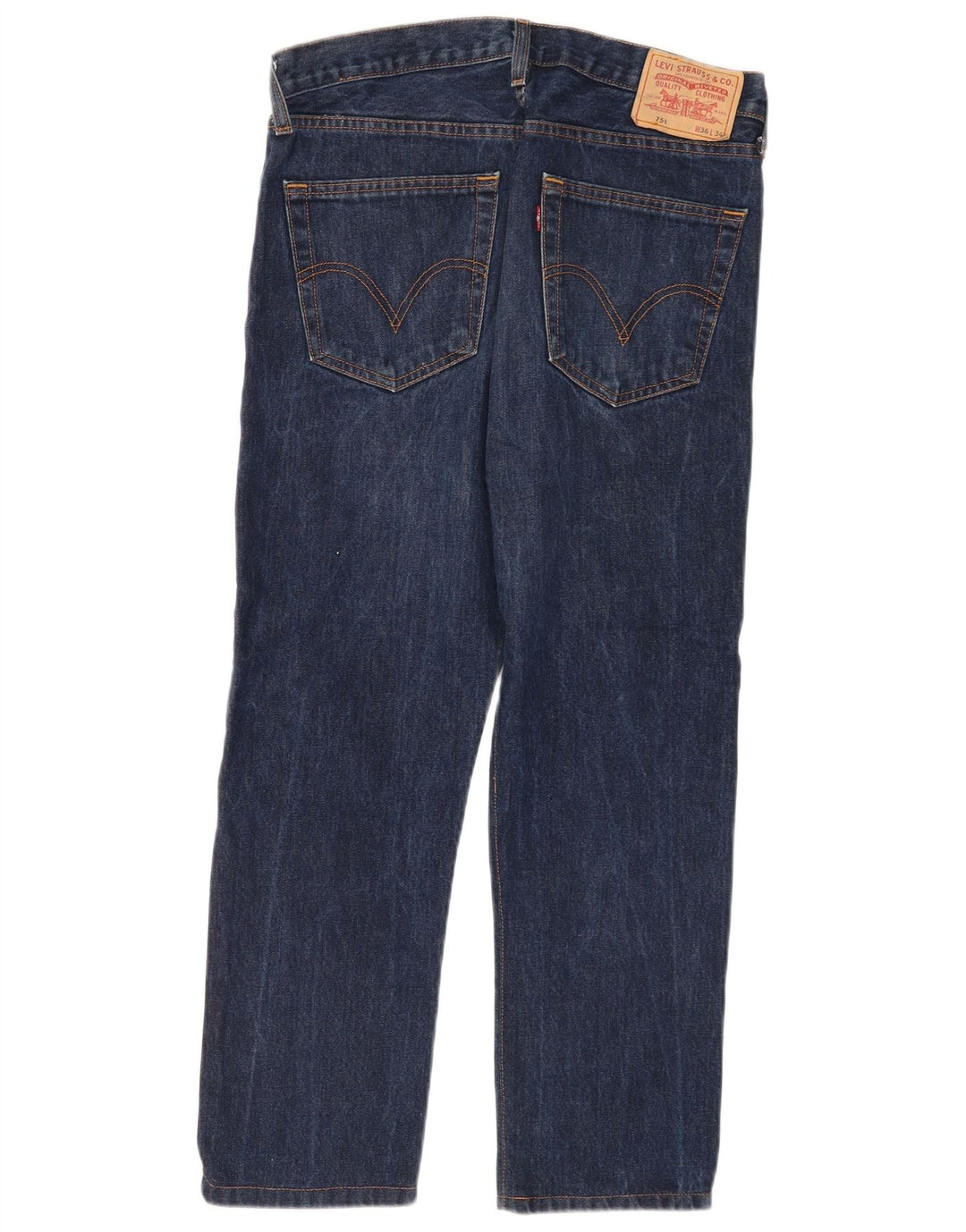 Męskie jeansy Levi's 751 Cropped Straight W36 L25 Granatowe