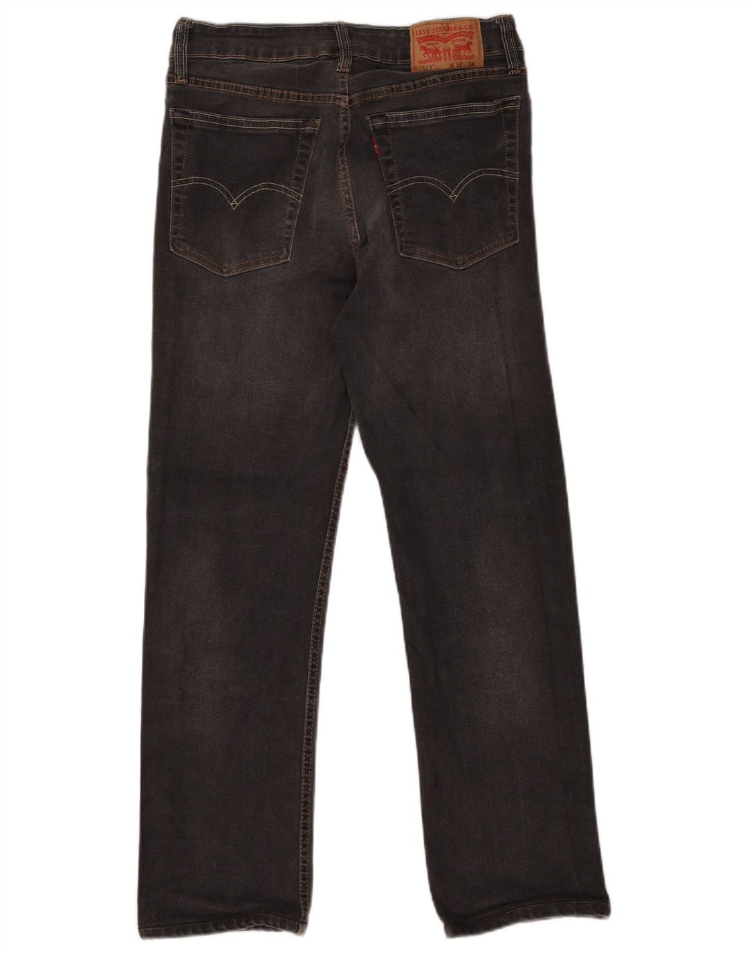 Męskie proste dżinsy Levi's W32 L28 Szara bawełna