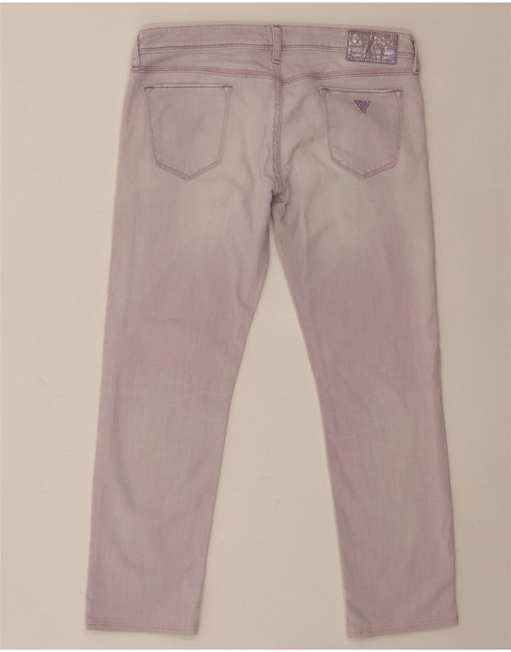 Guess Damskie jeansy slim W30 L26 Fioletowa bawełna