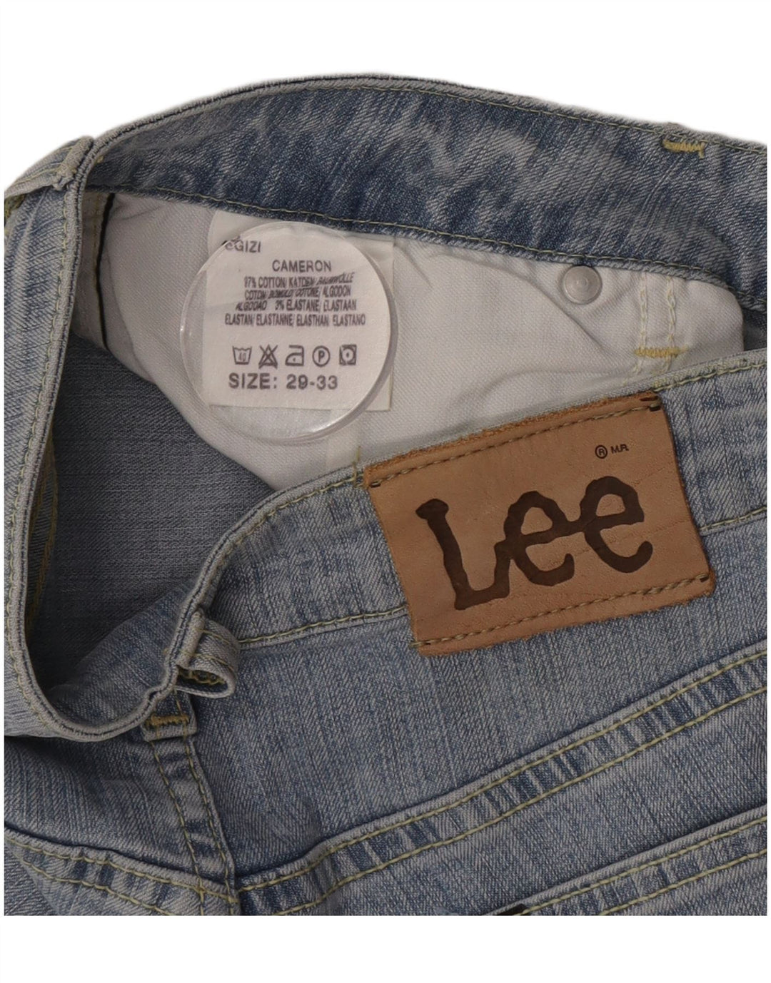 Damskie jeansy Lee Cameron Straight W29 L33 Niebieskie bawełniane