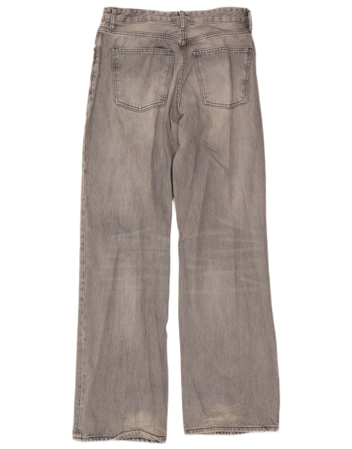 Damskie jeansy z szeroką nogawką Zara EU 38 Medium W28 L33 Szara bawełna