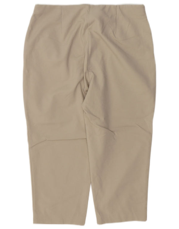 Spodnie Marks & Spencer Damskie Straight Capri UK 16 Duże W32 L21 Beżowe