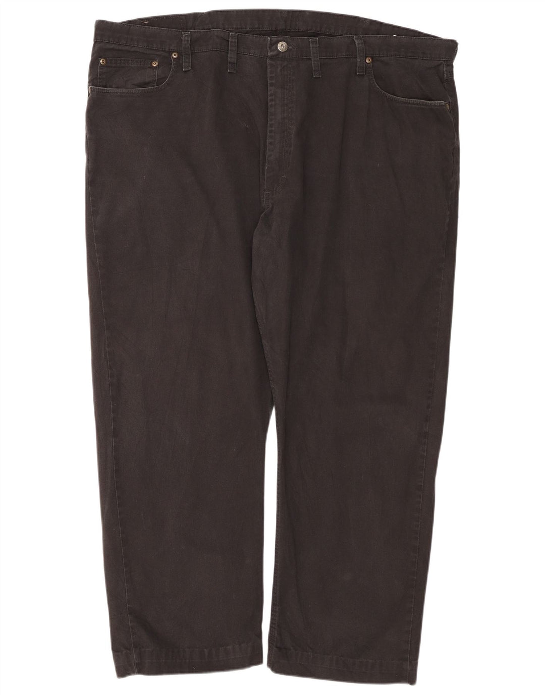 Męskie proste jeansy WRANGLER W46 L30, czarne, bawełniane