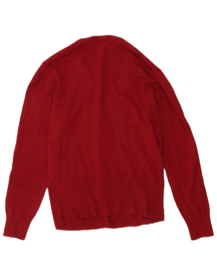 Marks & Spencer Damski sweter kardigan UK 14 Średni bordowy wiskoza