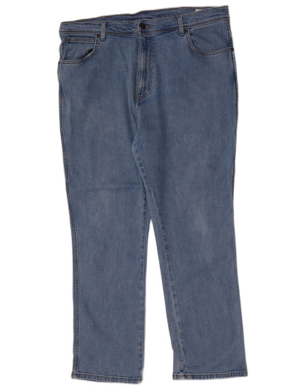 Męskie jeansy Wrangler o prostym kroju W40 L30, niebieskie, bawełniane