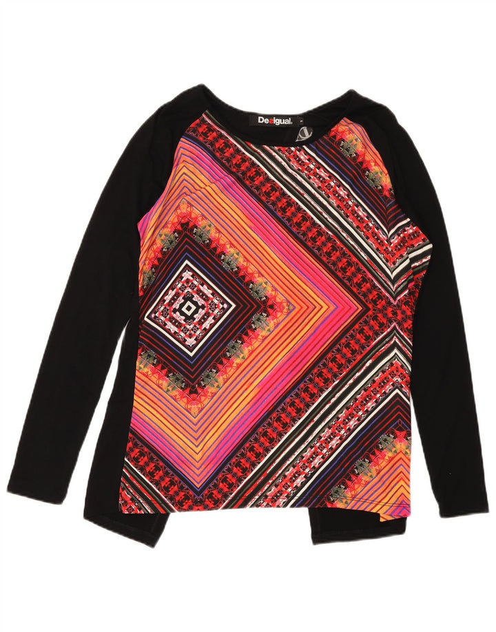 Damska bluzka DESIGUAL Top UK 10 Small, wielobarwna, geometryczna wiskoza