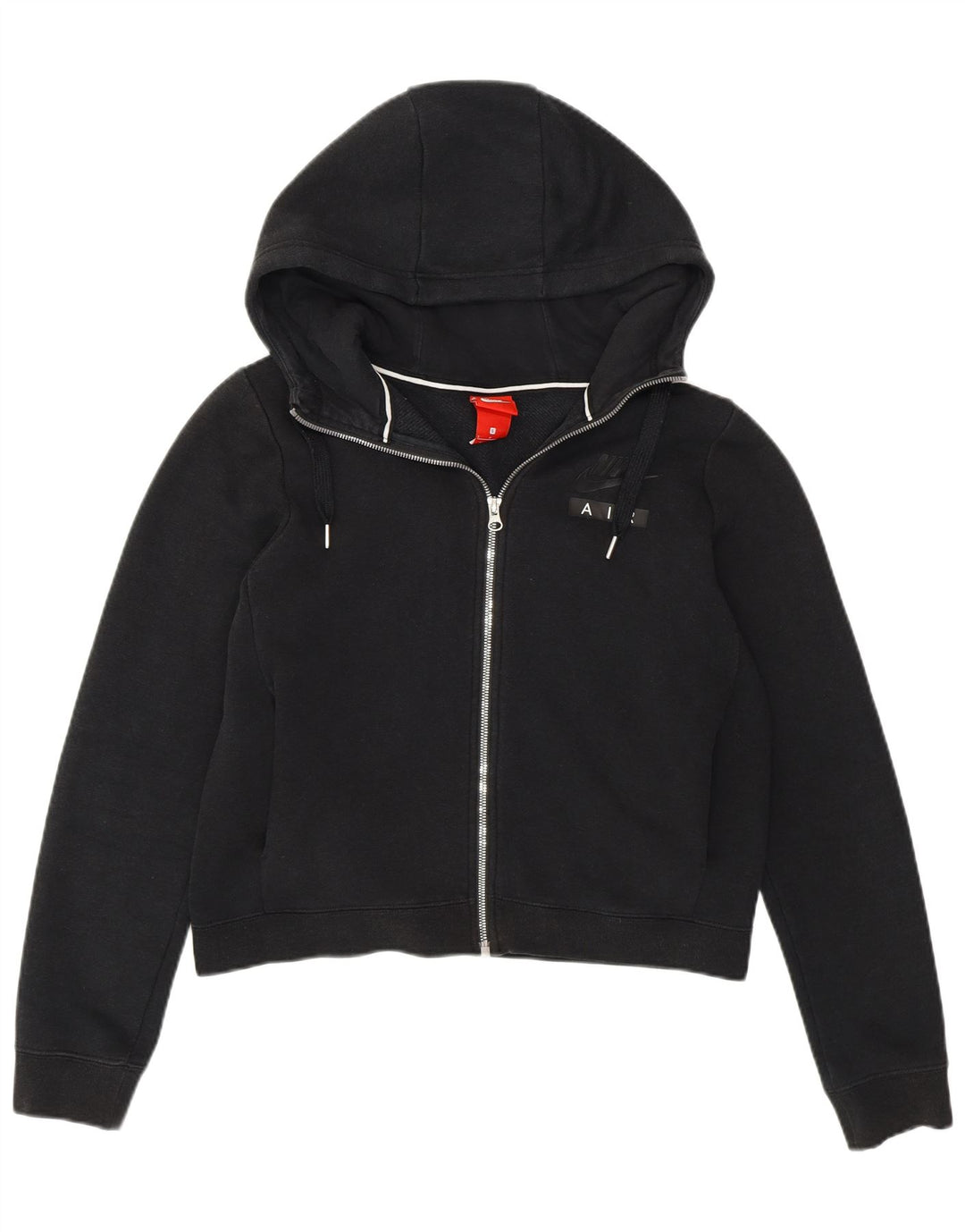 Damski sweter z kapturem i zamkiem błyskawicznym Nike, oversize, UK 10, mały, czarny, bawełniany